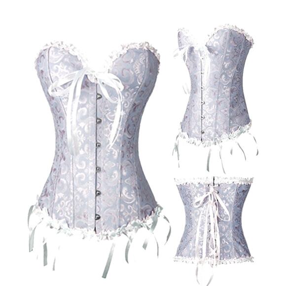 White Modern Corset Selvedge Shaper Fairycore Lingerie Medium - Picture 1 of 3
